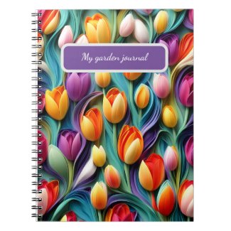 Colorful tulips Garden Journal