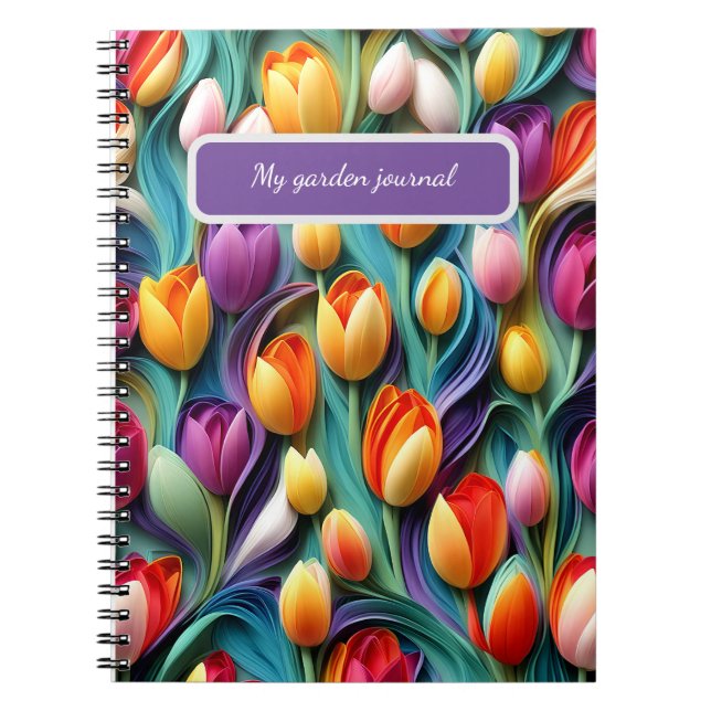 Colorful tulips Garden Journal (Front)
