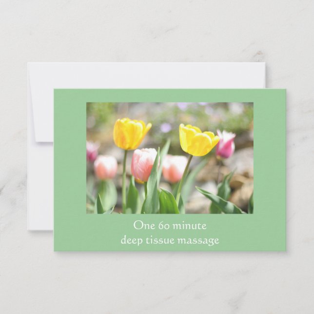 Colorful Tulips Gift Certificate (Front)