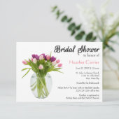 Colorful Tulips in Vase - 3x5 Bridal Shower Invite (Standing Front)