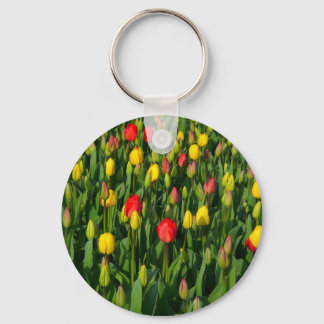 Colorful Tulips Keychain