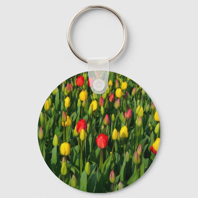 Colorful Tulips Keychain (Front)