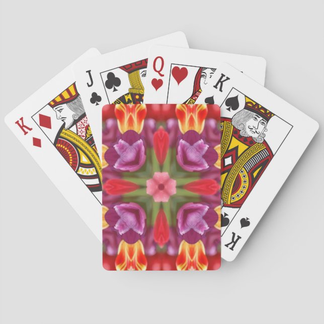 Colorful Tulips Poker Cards (Back)