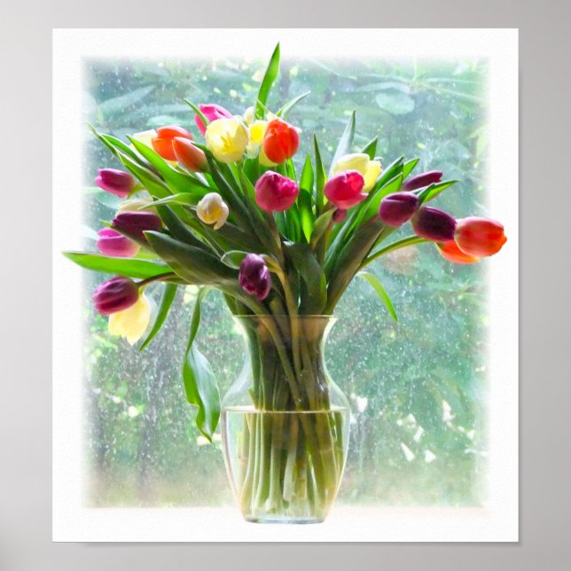 Colorful Tulips Poster (Front)