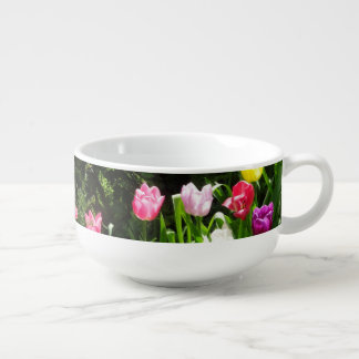Colorful Tulips Soup Mug