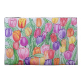 Colorful Tulips Travel Accessory bag (Back)