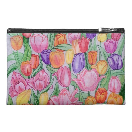 Colorful Tulips Travel Accessory bag (Front)