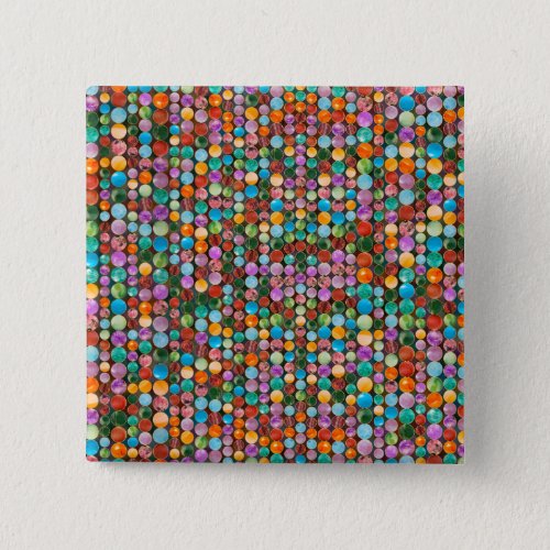 Colorful Tumbled Gemstones Beads Button