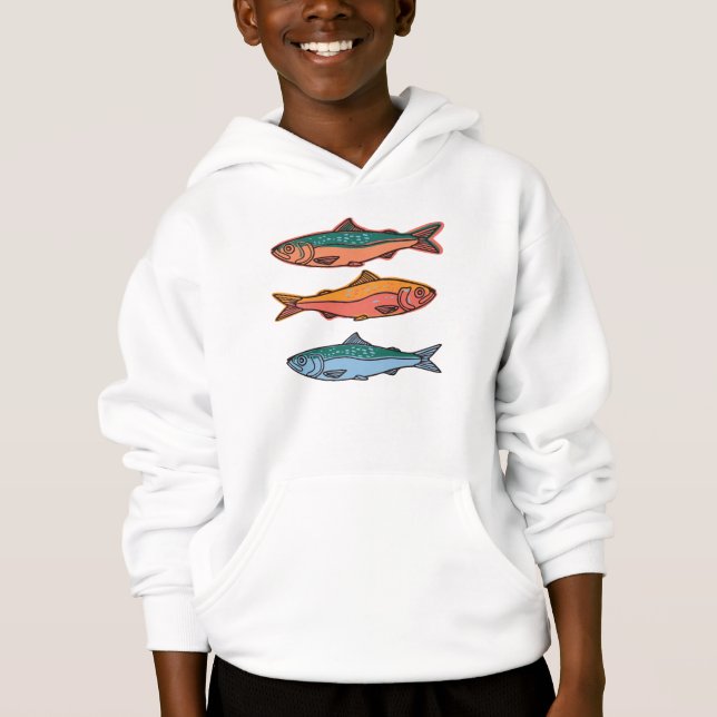 Colorful Tuna Kids Hoodie (Front)