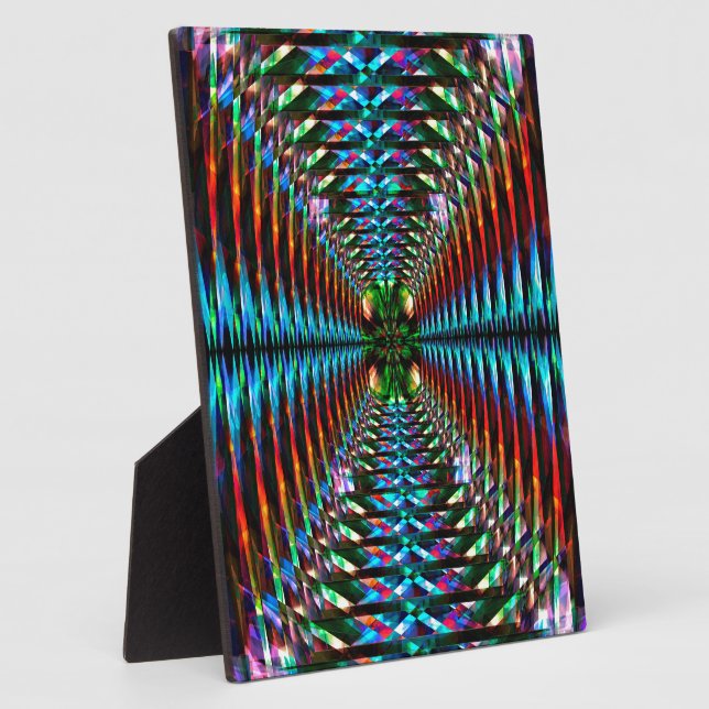 Colorful tunnel pattern plaque (Side)