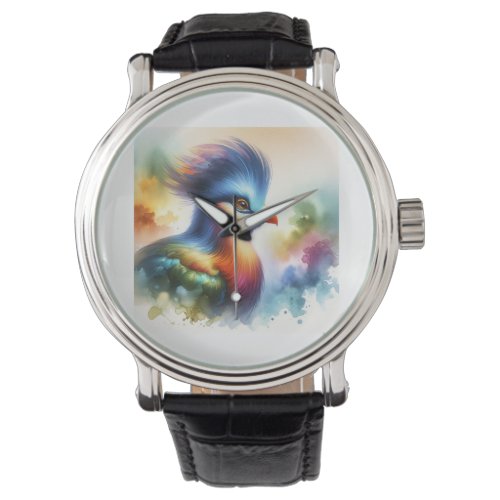 Colorful Turaco AREF574 _ Watercolor Watch