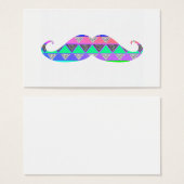 Colorful Turquoise Aztec Pattern Mustache (Front & Back)