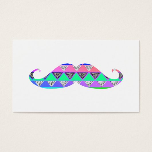 Colorful Turquoise Aztec Pattern Mustache (Front)