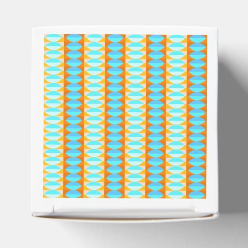 Colorful Turquoise Blue Orange Yellow Pattern Favor Boxes