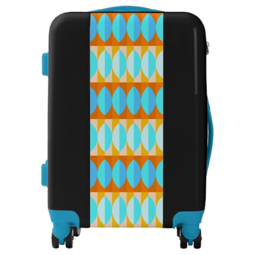 Colorful Turquoise Blue Orange Yellow Pattern Luggage