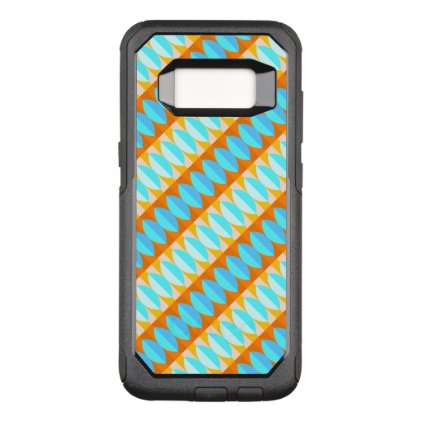 Colorful Turquoise Blue Orange Yellow Pattern OtterBox Commuter Samsung Galaxy S8 Case