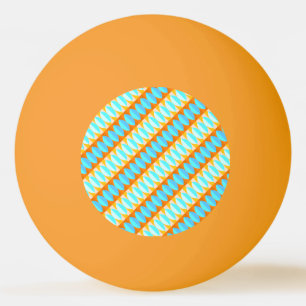 Colorful Turquoise Blue Orange Yellow Pattern Ping Pong Ball
