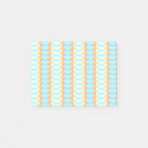 Colorful Turquoise Blue Orange Yellow Pattern Post-it Notes