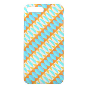 Colorful Turquoise Blue Orange Yellow Pattern iPhone 8 Plus/7 Plus Case