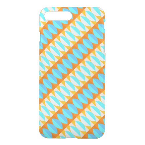 Colorful Turquoise Blue Orange Yellow Pattern iPhone 8 Plus7 Plus Case