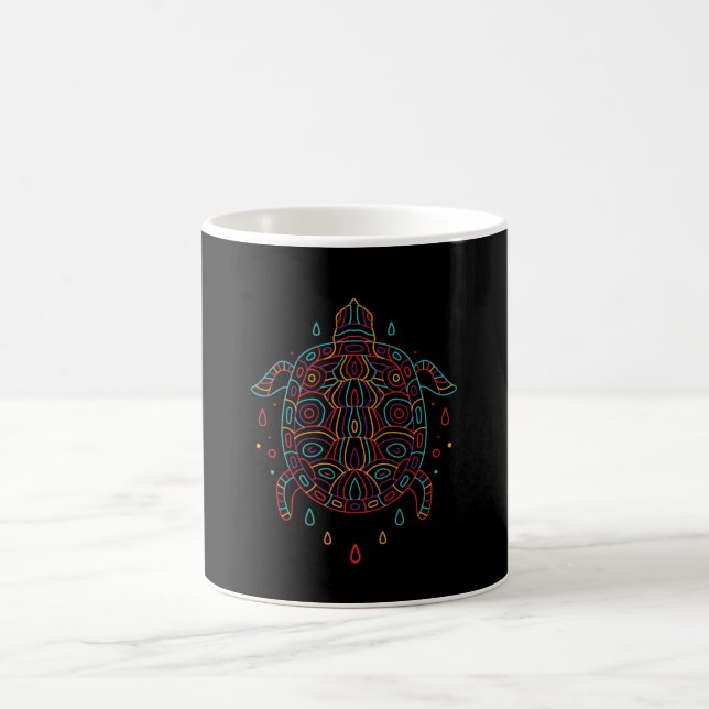 Colorful Turtle Coffee Mug (Center)