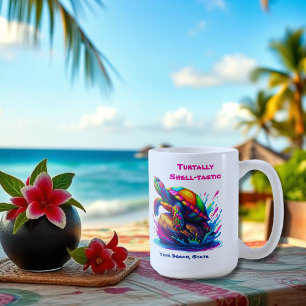Colorful Turtle Splash Coffee Mug