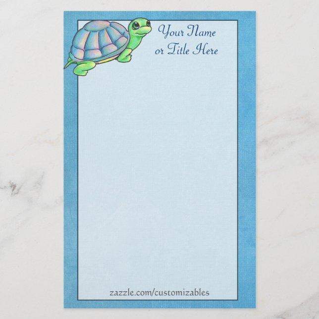 Colorful Turtle Stationery (Front)