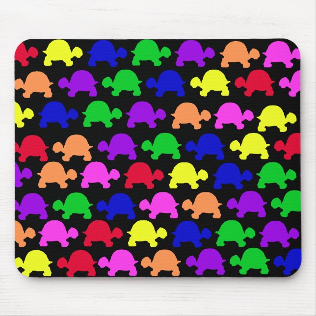 Colorful Turtles Mouse Pad (Front)