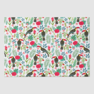 colorful tuscans tropical flowers pattern tissue paper