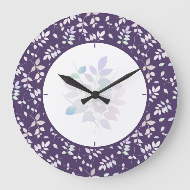 Colorful Twigs Large Clock (Front)