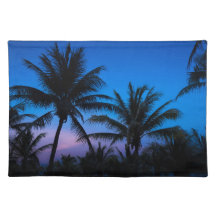 Colorful Twilight Sunset Cloth Placemats