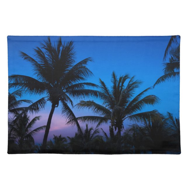 Colorful Twilight Sunset Cloth Placemats (Front)