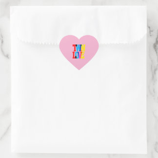 Colorful Twin Love Heart Sticker