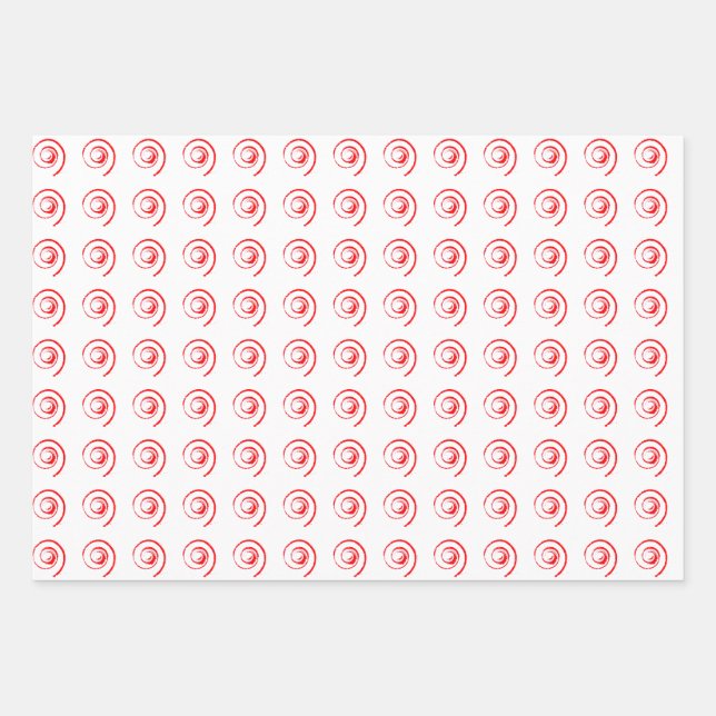 Colorful Twirls Wrapping Paper Sheets (Front)