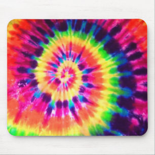 Colorful Twisted Rainbow Spiral Illusion Mouse Pad