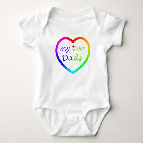 Colorful Two Dads Baby Bodysuit