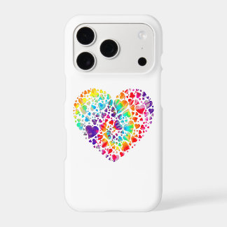 Colorful Tye Dye Die Tie Heart Valentine Day iPhone 17 Pro Case