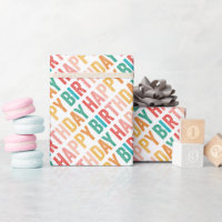 Boho Rainbow Baby Gender Neutral Hello Baby Wrap Wrapping Paper