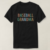 Colorful Typography Baseball Grandma