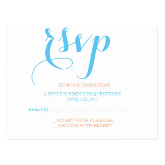 Colorful typography RSVP cards