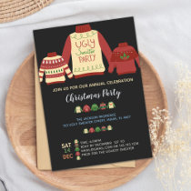 Colorful Ugly Sweater Christmas Party Invitation