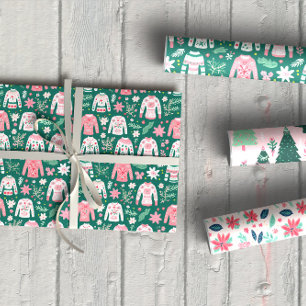Colorful Ugly Sweater Holiday Wrapping Paper