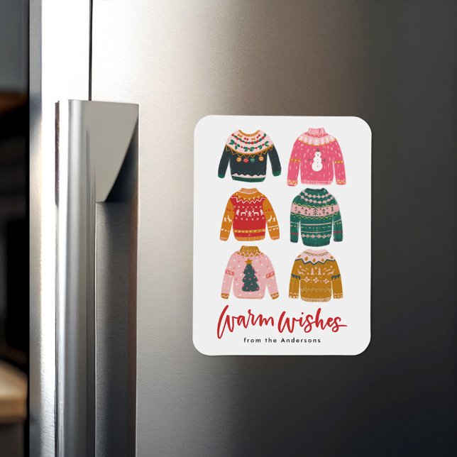 Colorful Ugly Sweater Non-Photo Holiday Magnet (Creator Uploaded)