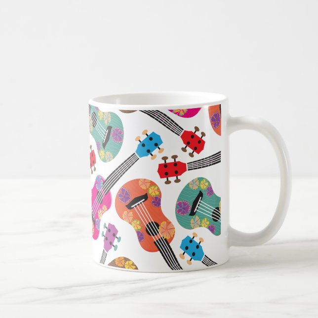 Colorful Ukeleles Coffee Mug (Right)