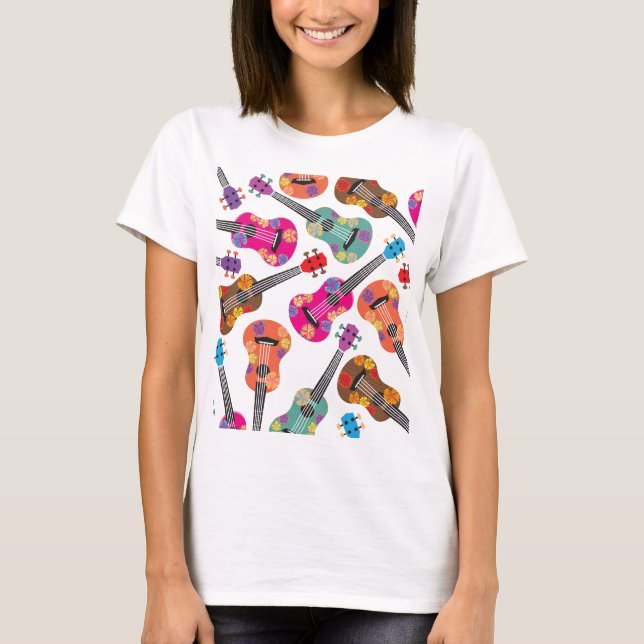 Colorful Ukeleles T-Shirt (Front)