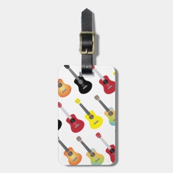 Colorful Ukulele Patterns Music Luggage Tag | Zazzle