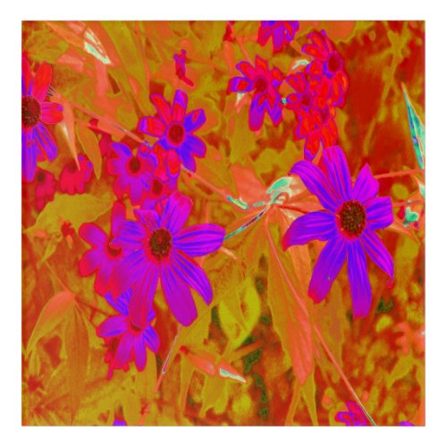 Colorful Ultra_Violet Magenta and Red Wildflowers Acrylic Print