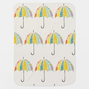 Colorful Umbrella – Bright & Cheerful Rainy Day Baby Blanket
