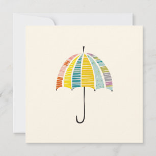 Colorful Umbrella – Bright & Cheerful Rainy Day Invitation
