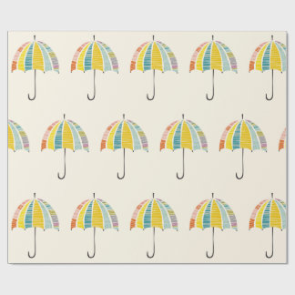 Colorful Umbrella – Bright & Cheerful Rainy Day Wrapping Paper